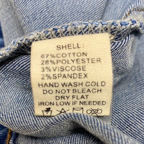 Peach Love California Jeans Bell Bottom Flare Star Embroidered Size Large 30 - Picture 6 of 7